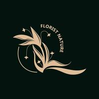 Florist Logo schön Blumen- Blatt und Blume Vektor Kunst, Symbol Grafik Dekoration Geschäft Hochzeit Vorlage