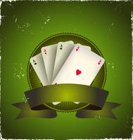 Kasino Poker Aces Banner vektor