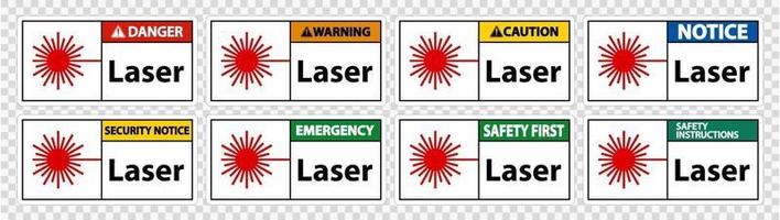 laser symbol tecken symbol tecken isolera på transparent bakgrund, vektorillustration vektor