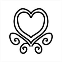 Liebe Ornament Illustration, Valentinsgrüße Tag Ornament, Liebe Symbol Design mit attraktiv kha Carving zum Valentinsgrüße Feier vektor