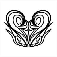 Liebe Ornament Illustration, Valentinsgrüße Tag Ornament, Liebe Symbol Design mit attraktiv kha Carving zum Valentinsgrüße Feier vektor