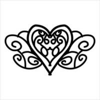 Liebe Ornament Illustration, Valentinsgrüße Tag Ornament, Liebe Symbol Design mit attraktiv kha Carving zum Valentinsgrüße Feier vektor