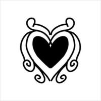 Liebe Ornament Illustration, Valentinsgrüße Tag Ornament, Liebe Symbol Design mit attraktiv kha Carving zum Valentinsgrüße Feier vektor