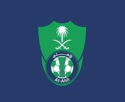 al ahli Verein Logo Symbol Saudi Arabien Fußball abstrakt Design Vektor Illustration mit Blau Hintergrund