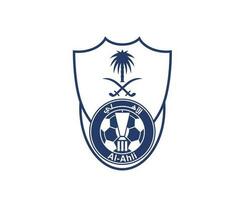 al ahli Verein Logo Symbol Blau Saudi Arabien Fußball abstrakt Design Vektor Illustration