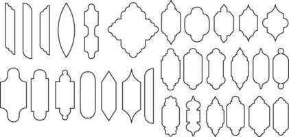 islamic turkiska vektor form av en fönster båge
