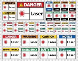 laser symbol tecken symbol tecken isolera på transparent bakgrund, vektorillustration vektor