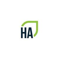 Brief Ha Logo wächst, entwickelt, natürlich, organisch, einfach, finanziell Logo geeignet zum Ihre Unternehmen. vektor