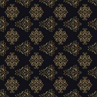 Luxus golden nahtlos Textil- Muster vektor