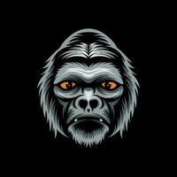 Vektor Gorilla Kopf Design Illustration