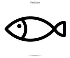 fisk ikon, vektor illustration.