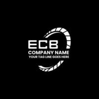 ecb brev logotyp kreativ design med vektor grafisk, ecb enkel och modern logotyp. ecb lyxig alfabet design
