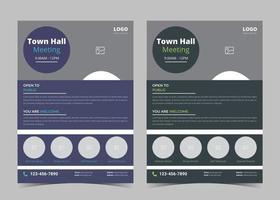 Flyer Vorlage für die Rathausversammlung. Flyer für die Rathausversammlung. Gestaltung des Konferenzplakats vektor