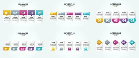 flaches Designset der Vektorillustrations-Infografiken für Werbebroschürenflieger und -zeitschrift vektor