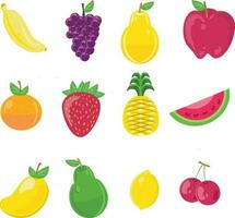grönsaker och frukt vektorer packa