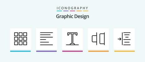 Design Linie 5 Symbol Pack einschließlich .. kreativ Symbole Design vektor