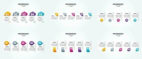 flaches Designset der Vektorillustrations-Infografiken für Werbebroschürenflieger und -zeitschrift vektor