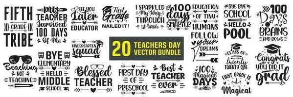 Lehrer Tag bündeln und Schule bündeln Entwürfe - - Lehrer Hemden Lehrer vektor