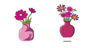 blommor ikoner uppsättning isolerat vektor illustration