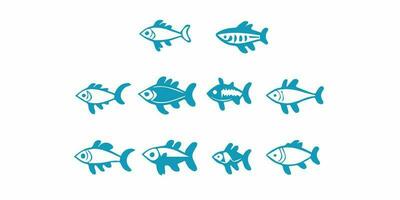 fisk ikoner proffs vektor
