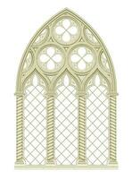 mittelalterlich gotisch befleckt Glas Kathedrale Fenster einstellen vektor