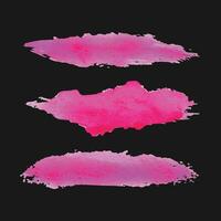 grunge rosa borsta slag, samling av borsta stroke vektor, rosa borstar grunge textur stänk vektor illustration