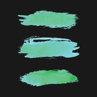 grunge grön borsta slag, samling av borsta stroke vektor, grön borstar grunge textur stänk vektor illustration