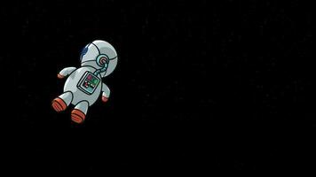 långsamt flytande astronaut i en djup Plats vektor