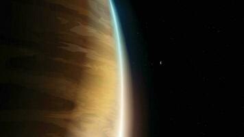 Gas Riese Planet mit glühen tief Raum vektor