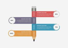 kreativ pedagogisk infographic design mall med fyra steg vektor