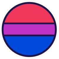 bisexuell lgbt Stolz Flagge festlich Kreis Abzeichen vektor