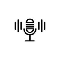 Kommunikation mic Zeichen Symbol Vektor