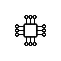 Schaltkreis elektronisch Symbol Vektor Vorlage