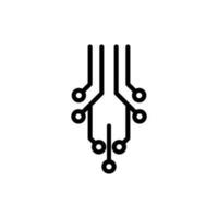 Schaltkreis elektronisch Symbol Vektor Vorlage