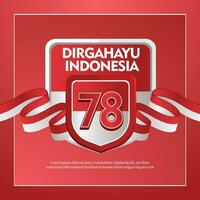 social media baner hälsning indonesien oberoende dag vektor