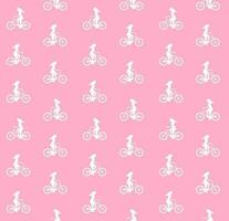 Vektor nahtlos Muster von Mädchen ein Fahrrad