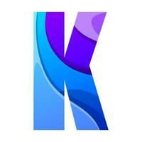 Brief k Gradient Symbol Logo Design vektor