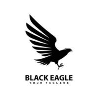 schwarz Adler Logo Symbol Design Vektor Illustration