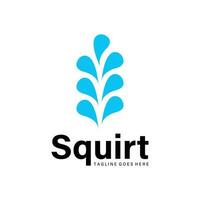 vatten squirt fontän logotyp ikon vektor mall.