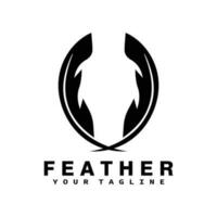 modern Feder Feder minimalistisch zum Notar, Rechtsanwalt, Unternehmen Logo Symbol Design vektortiv Feder Konzept Logo Design Vorlage vektor