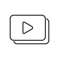 Video Spieler Symbol Vektor Illustration Logo Vorlage zum viele Zweck. isoliert auf Weiß Hintergrund.