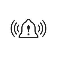 einfach Glocke Linie Symbol. Schlaganfall Piktogramm. Vektor Illustration isoliert auf ein Weiß Hintergrund. Prämie Qualität Symbol. Vektor Zeichen zum Handy, Mobiltelefon App und Netz Websites.