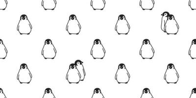 Pinguin nahtlos Muster Vektor Karikatur Vogel wiederholen Hintergrund Fliese Hintergrund Illustration Schal isoliert Gekritzel