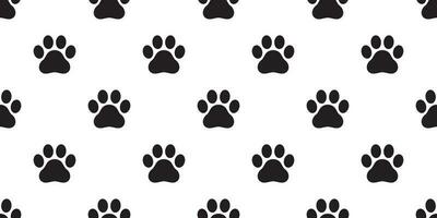 Hund Pfote nahtlos Vektor Fußabdruck Muster Kätzchen Hündchen Fliese Hintergrund wiederholen Hintergrund isoliert Illustration