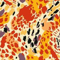 abstrakt texturiert Leopard Haut nahtlos Muster. kreativ Tier Pelz Hintergrund. wild afrikanisch Katzen tarnen Hintergrund. vektor