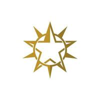 Kompass Star golden Logo Vektor Design Vorlage, Designs Konzept, Logos, Logo Element zum Vorlage