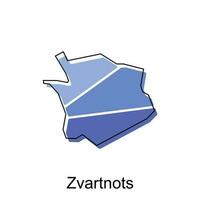 zvartnots Karta. vektor Karta av armenia Land vektor design mall, lämplig för din företag