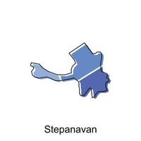 stepanavan Karta. vektor Karta av armenia Land vektor design mall, lämplig för din företag