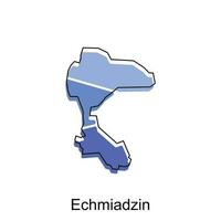 echimiadzin Karta. vektor Karta av armenia Land vektor design mall, lämplig för din företag