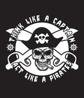 prata tycka om pirater t-shirt design, pirater vektor element